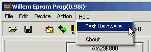 Willem Eprom Prog - Select Test Hardware